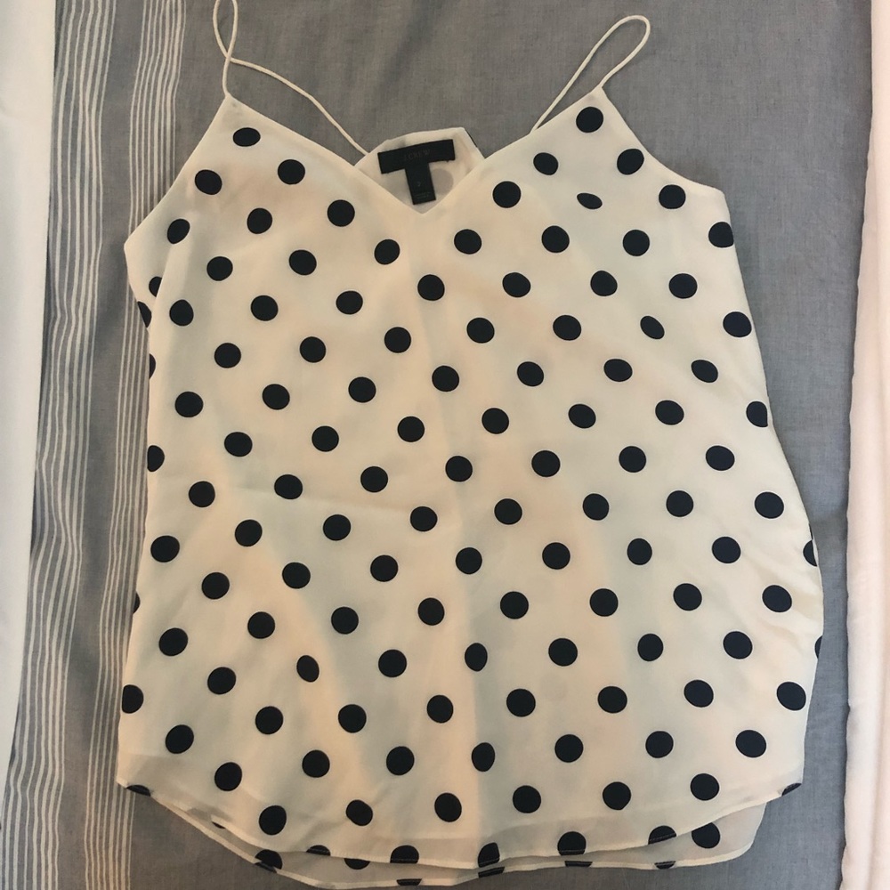 J. Crew Polka Dot Silk Tank